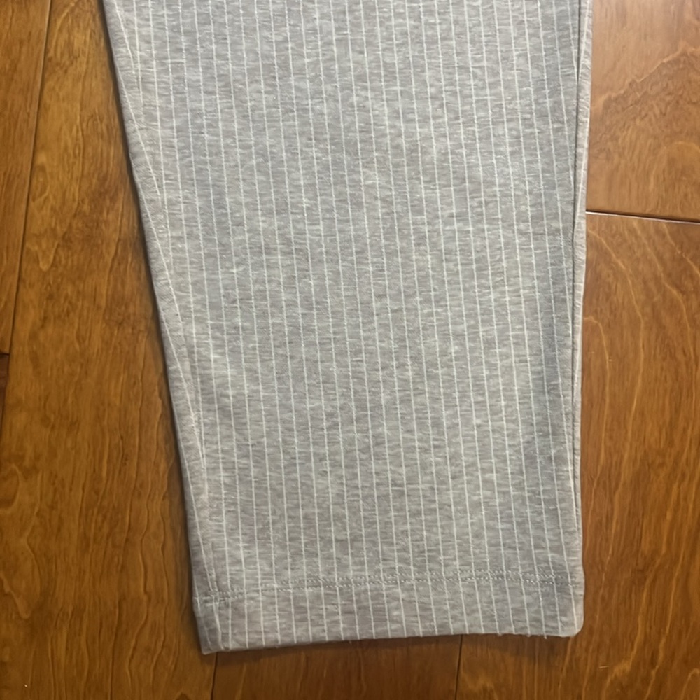 LOFT Light Gray Ribbed Drawstring Lounge Pants - Picture 8 of 11